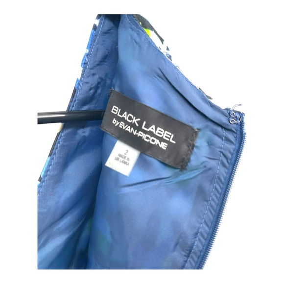 Evan Picone Black Label 2 Floral Sleeveless Fit and Flare Party Dress Cocktail - Picture 5 of 14